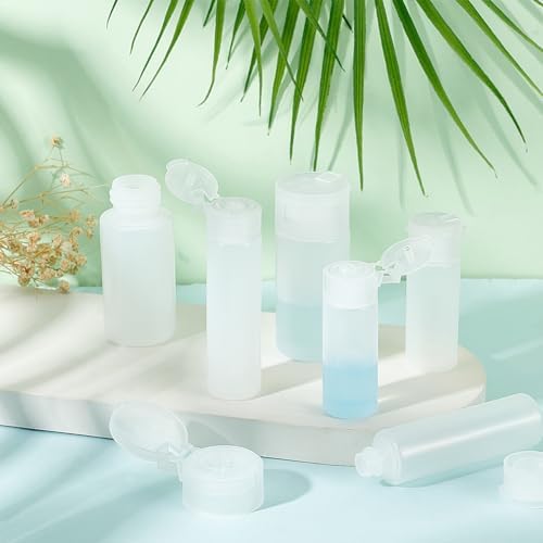 BENECREAT 10Pcs 12ml/18ml/30ml Travel Bottles Plastic Toiletry Bottles Flip Cap - Image 5