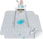 Splat Mat 2 Pack for Under High Chair Waterproof Splash Mat 42''×46'' by Bilobanbabybedding