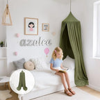 Cotton Kids Bed Canopy, Nursery Room Baby Crib Hanging Curtain Mosquito Net - Image 5