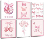 Framed Preppy Bows Wall Art, Preppy Bow Pictures by KIOSSUT