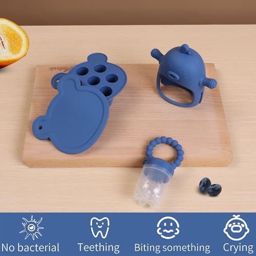 3-in-1 Baby Food & Fruit Feeder Set – Breastmilk Popsicle Mold - Image 2