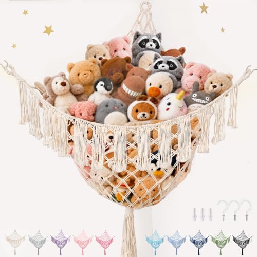 Lare Stuffed Animal Storage Hammock Corner Net by PrimZootyDesign