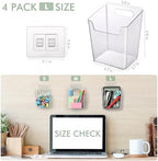 Clear Adhesive Wall Storage Bins, 4 Pack Cabinet Door Organizer Cups - Image 2