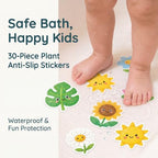 30 Pieces Plant Pattern Non Slip Bathtub Stickers EVA Waterproof Multicolor - Image 4