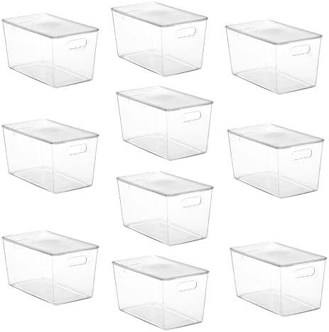 Vtopmart 10 Pack Clear Stackable Storage Bins by Vtopmart