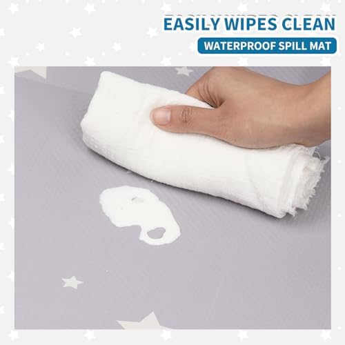 High Chair Splash Pad, Washable Floor Protection Table Cloth Portable Early - Image 5