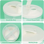 Accmor Baby Formula Dispenser On The Go, Non-Spill Rotating Four-Compartment - Image 2