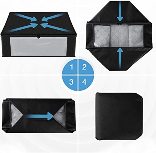 HomeHacks 10-Pack Clothes Organizer Storage Bags, 35L Storage Bins - Image 7
