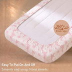 Gllquen Baby 3-Pack Muslin Cotton Bassinet Sheets - Image 6