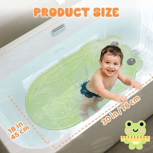 Baby Bath Mat for Tub Non Slip 30"x18" Soft Rubber Shower Mat for Kids - Image 3