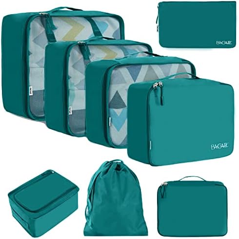 BAGAIL 8 Set Packing Cubes Luggage Packing Organizers by BAGAIL