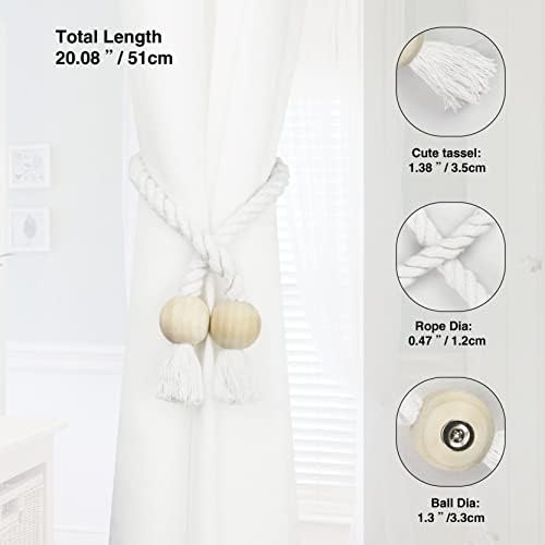 Magnetic Curtain Tiebacks Decorative Tie Back Drapes Holdbacks Nieffeiy - Image 3
