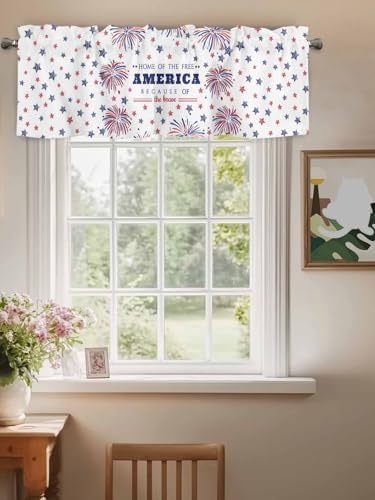 Vandarllin 4th of July Kitchen Curtains Valances - Image 3
