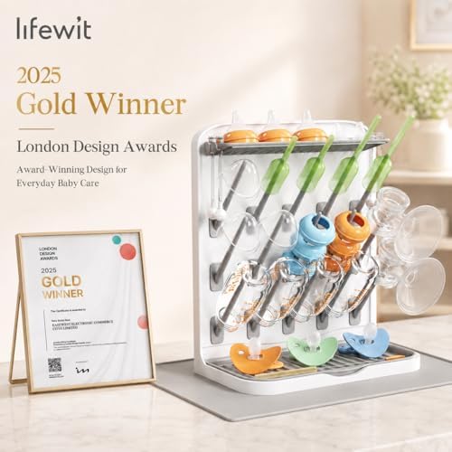 Lifewit 15-Hooks Baby Bottle Drying Rack - Image 4
