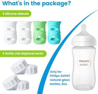 4Pack Silicone Sleeves for Philips Avent Natural Glass Baby Bottles - Image 3