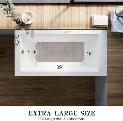 Bathtub and Shower Mats, Extra Long Non-Slip Bath Tub Mat 39 x 16 Inch - Image 4