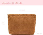 PAZIMIIK Makeup Bag Large Zipper Corduroy Make Up Pouch - Image 2