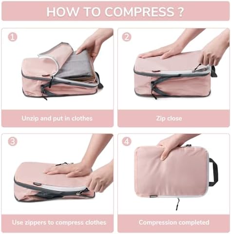 CherryNow 7 Set Compression Travel Packing Cubes, Travel Essentials - Image 3