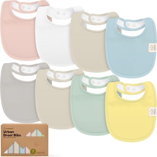 KeaBabies 8-Pack Organic Baby Bibs by KeaBabies