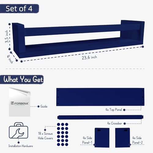 Forbena Wall Book Shelf Organizer - Image 3