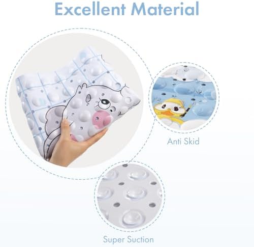 AmazerBath Baby Bath Mat Non Slip, Cartoon Kids Bath Mat - Image 7