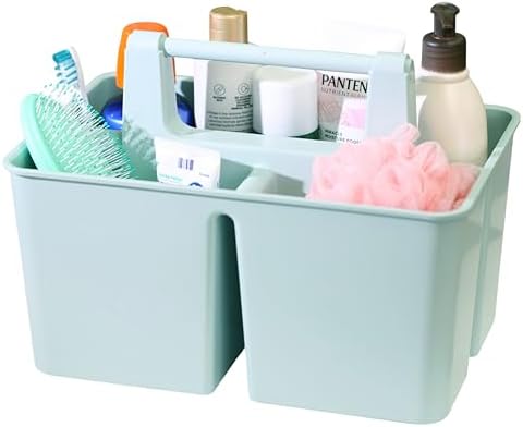 Shower Caddy Organizer with Handle, 3 Compartments, Portable Storage Bin by EnjoyOrganizer