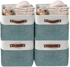 DECOMOMO Storage Bins, Large Fabric Storage Baskets by DECOMOMO
