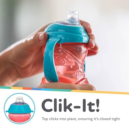 Nuby Clik-It Grip N' Sip Soft Spout No-Spill Training Sippy Cup - 10 oz - 4+ - Image 3
