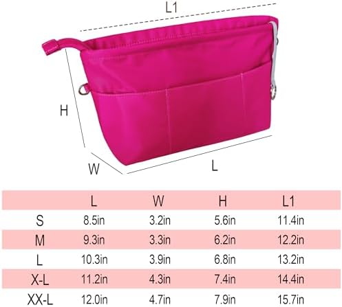Vercord Premium Nylon Purse Organizer Tote Handbag Insert Organizers Bag in Bag - Image 2