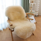 Genuine Real NZ Sheepskin Area Rug Fluffy Lambskin Fur Cream 2' x 6'3"ft - Image 4
