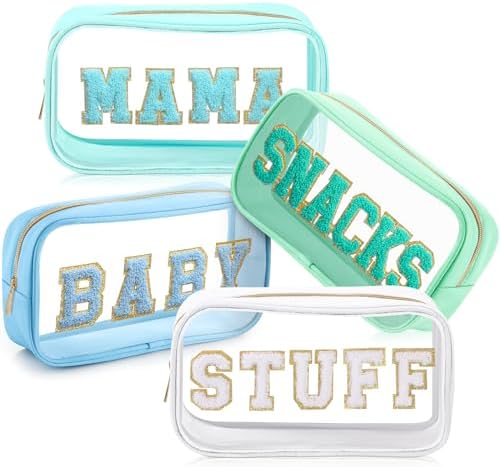 4 Pcs Mama and Baby Toiletry Bag Diaper Bags, Fresh Color by SilTriangle