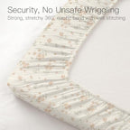 Organic Pack and Play Sheets Fitted 38”x26” 100% Muslin Cotton, Mini Crib - Image 5