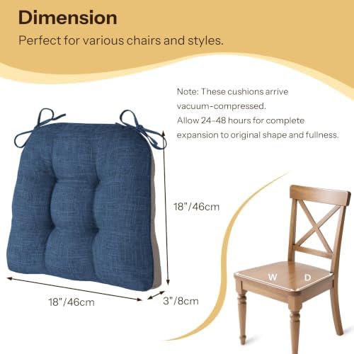 Chair Cushions for Dining Chairs 1 Piece, Royal Blue - Image 2