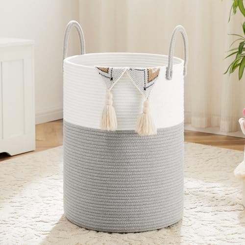 Artfeel Laundry Basket, Woven Cotton Rope Laundry Hamper, 60L by Artfeel