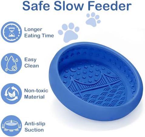 Dog Lick Bowl, BPA Free Silicone Slow Feeder Licking Mat - Image 2
