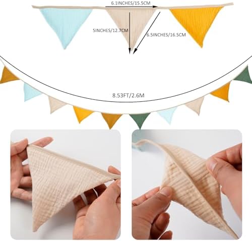 Bunting Banner Triangle Flags Fabric, Garland Bunting Flag Banners - Image 2