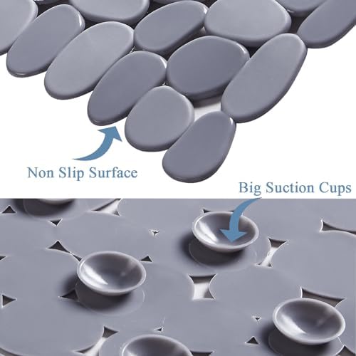 Webos Bath Shower Mat Non Slip: Extra Large Pebble Bathtub mat - Image 4