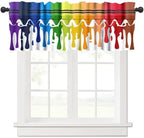 Kids Valances Curtains Colorful Wax Crayons Pattern Window Treatment Valances by Unknown