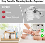 Diaper Caddy Organizer, Changing Table Organizer, Wooden Diaper Organizer - Image 4