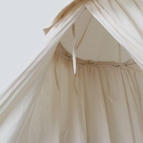 MAMERIA Kids Bed Canopy with Frills Cotton Hanging Tent Curtain Net - Image 4