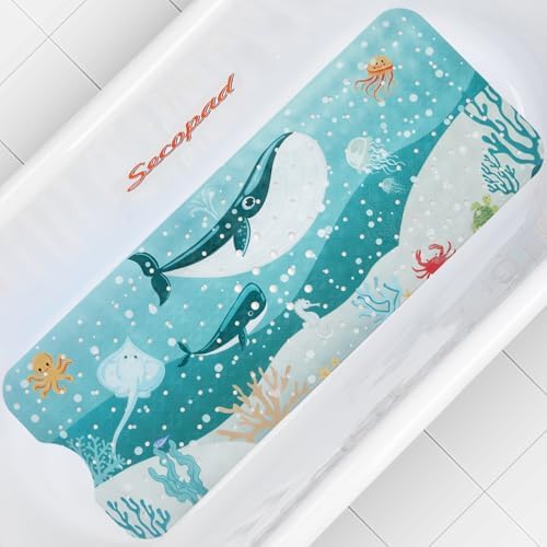 Secopad Bathtub Mat Non Slip, Cute Tub Mat by Secopad