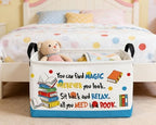 Essme Rectangular Kids Baskets, Book Storage Box, Cute Basket - Image 6