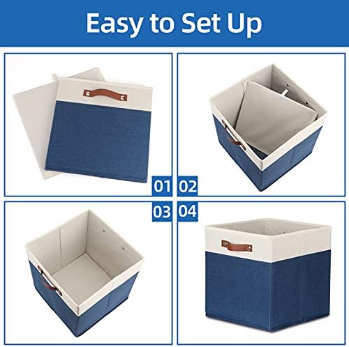 Temary Fabric Storage Bins for Cube Organizer 4 Pack Cube Storage Bins 13 - Image 7