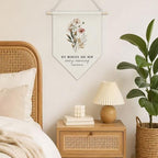 KYTWSFWS Christian Floral Wall Art Pennant Flag, His Mercies Are New Every - Image 2