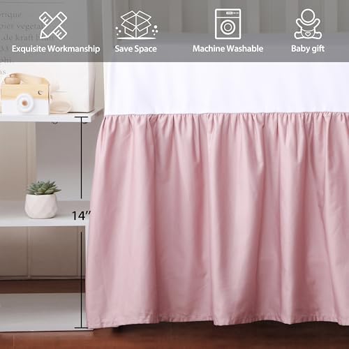 Crib Skirt Dust RuffleCrib Skirt Dust Ruffle, 100% Egyptian Cotton 400 Thread - Image 2