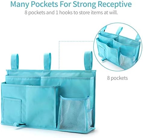 Bseash Bunk Bed Organizer, Bedside Caddy Hanging Bed Organizer Storage Bag 8 - Image 2