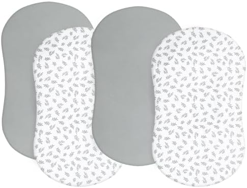 Baby Bassinet Sheets 4 Pack Compatible by Bilobanbabybedding
