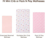 PHF 3 Pack Soft Mini Crib Sheets, Butterfly Pack N Play Sheets - Image 6
