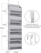 ULG 2 Pack 5-tier Over the Door Organizer Light Gray - Image 2