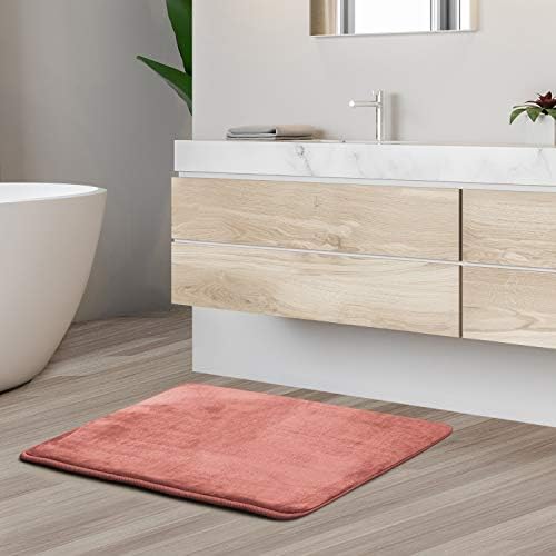 Clara Clark Bathroom Rugs, Velvet Memory Foam Bath Mat, Machine Washable Bath - Image 2